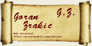 Goran Zrakić vizit kartica